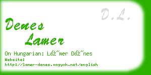 denes lamer business card